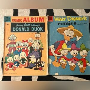 Dell Comic Donald Duck no.3 Sept- Nov 1958 & Walt Disney vol 18 no.4 Jan 1958